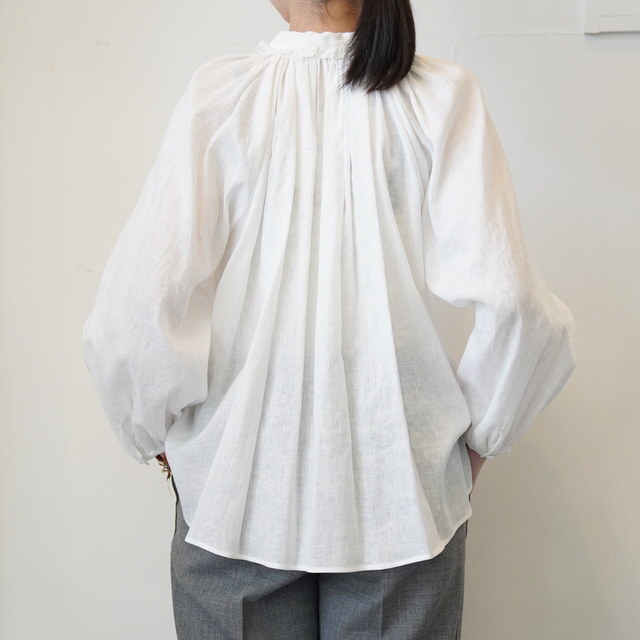 Bilitis dix-sept ans(reBXEfBZb^) LINEN GATHERED BLOUSE #2911-935(4)
