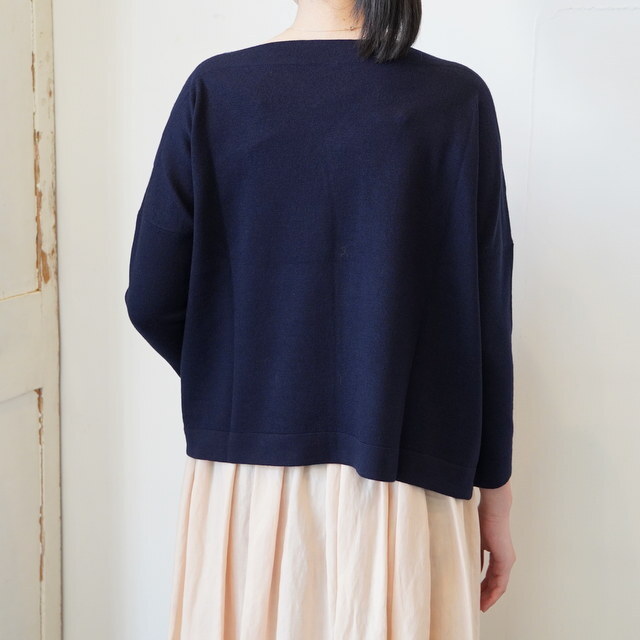 DANIELA GREGIS(_jG OWX) barchetta knitted boatneck sweater classica #MB1PW4415F(4)