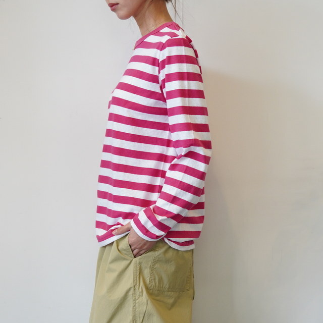 eleven 2nd (CuZJh) Cotton Border Jersey Long T-Shirt#E2C-2129(4)