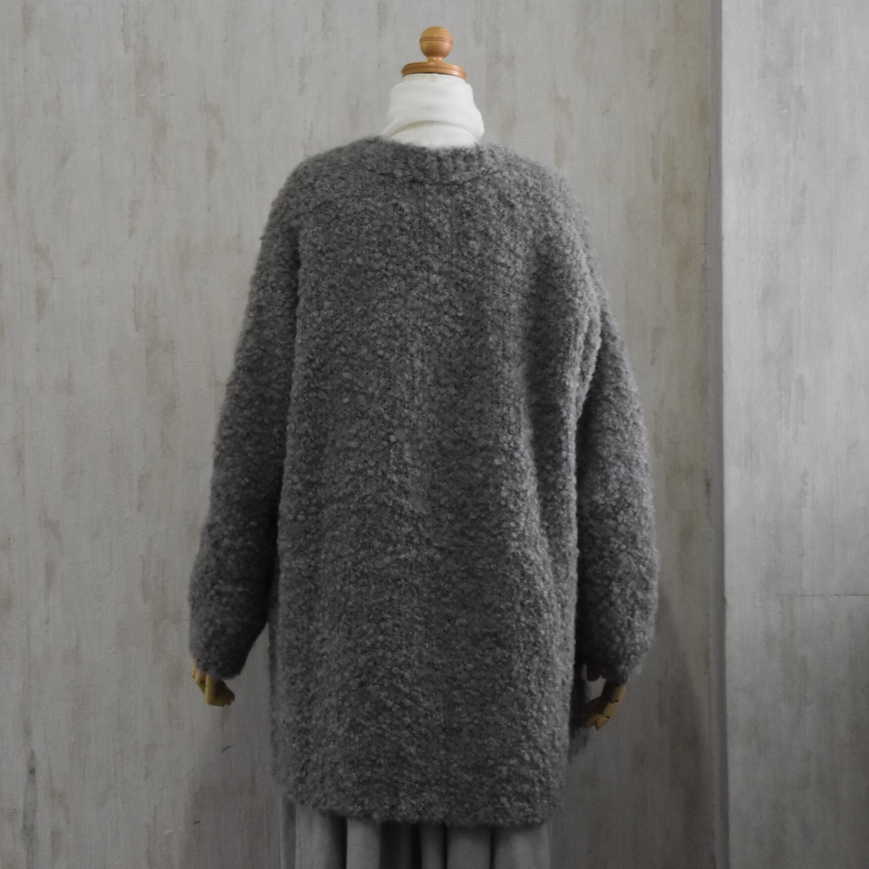 maison de soil(]h\C) / BOUCLE V-NECK CARDIGAN WITH PIN #CNMDS2051A-AA(4)