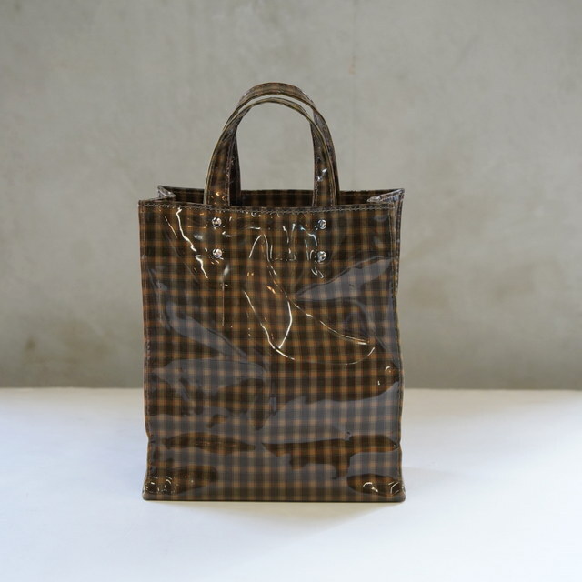 TEMBEA(exA) PAPER TOTE SMALL #TMB-2286H-CHECK KHAKI(4)