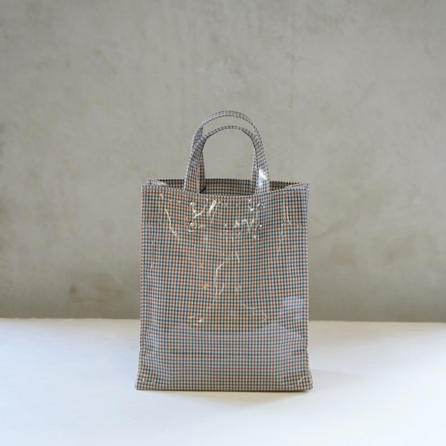 TEMBEA(exA) PAPER TOTE SMALL #TMB-2286H-CHECK BEIGE(4)