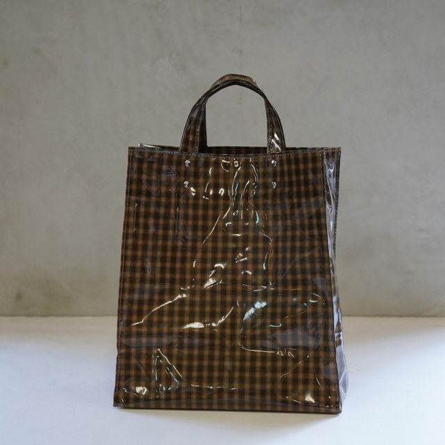 TEMBEA(exA) PAPER TOTE MEDIUM #TMB-2285H-CHECKKHAKI(4)