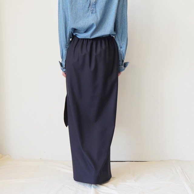 BOWTE(�o�E�g) EXTRA FINE WORSTED SERGE NARROW W STRIGHT SKIRT#261-05-0003(4)