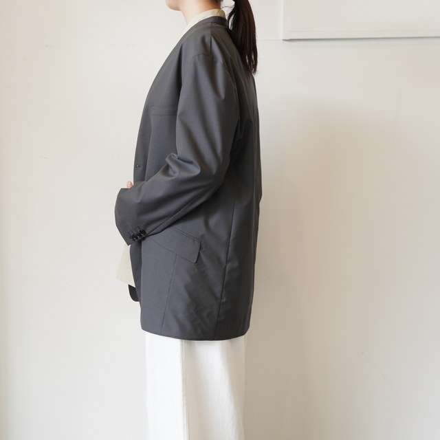 BOWTE(�o�E�g) EXTRA FINE WORSTED TOROPICAL COLLARLESS TAILORD JACKET #261-06-0005(4)