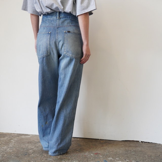 chimala(�`�}��) / UNISEX 13OZ W WADTH DENIM WAIST ADJUSTABLE PANTS #CS41-MP10B(4)