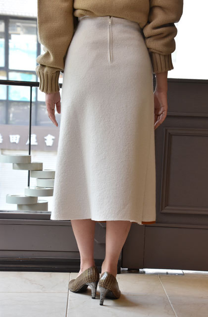 y40% off salezCristaSeya(NX^Z)  Felted wool skirt with leather piping(tFgXJ[g)(5)