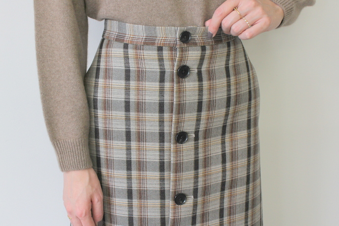 40% off sale】AURALEE(オーラリー) DOUBLE FACE CHECK SKIRT(2色展開 
