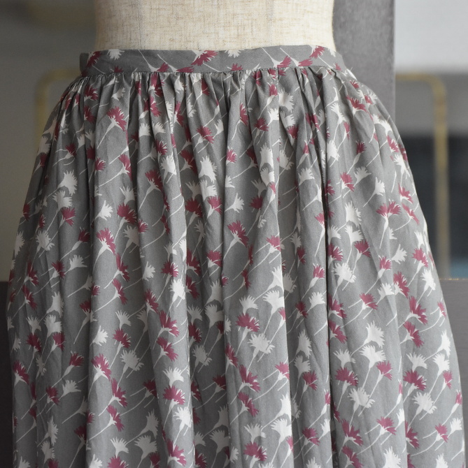 TOUJOURS(トゥジュー) / SILKY COTTON FLORAL PRINT CLOTH Randam Pleated Maxi Skirt #TM36OK04(5)