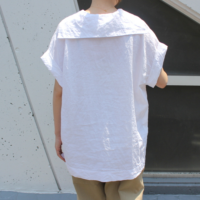 【22ss】TOUJOURS(トゥジュー)  リネン半袖セーラーシャツ#MM36SS02(5)