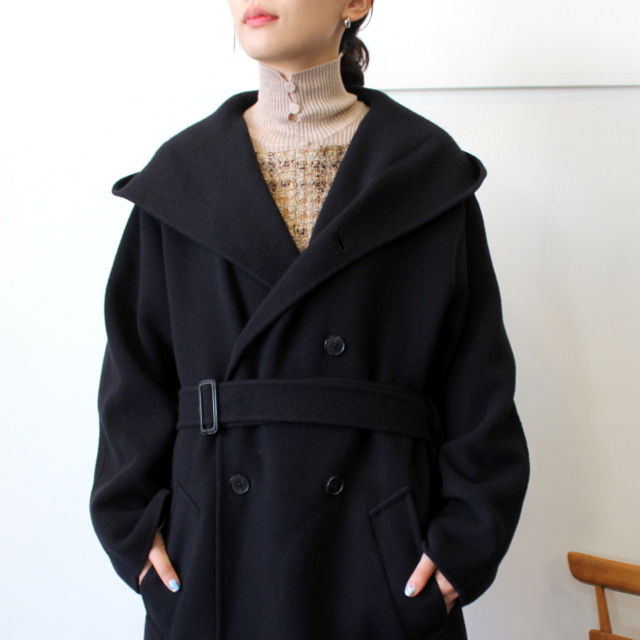 AURALEE(オーラリー) VELOUR BRUSHED WOOL MELTON HAND SEWN HOODED DOUBLE COAT#A22AC03WV(5)