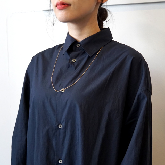 Graphpaper(グラフペーパー)Broad Regular Collar Oversized Shirt Dress_GL231-60084B(5)