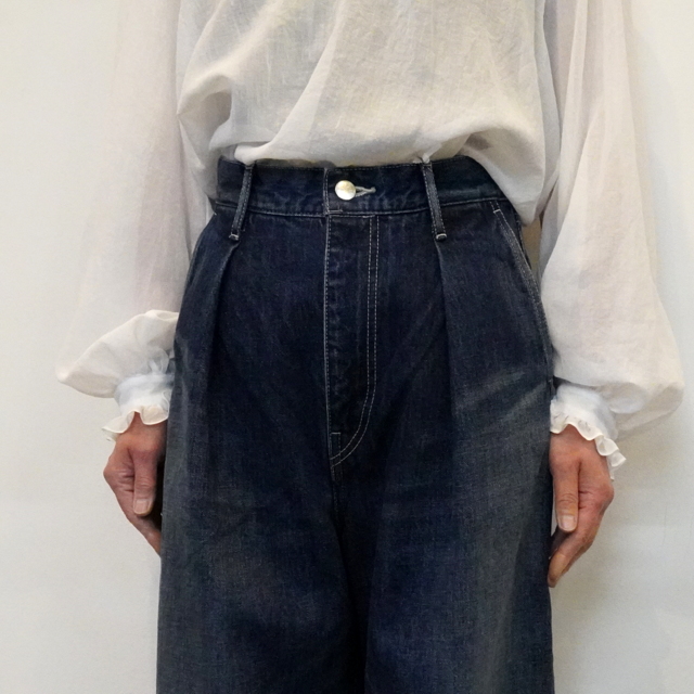 Graphpaper(グラフペーパー)SALVAGE DENIM TWO TUCK WIDE PANTS #GL241-40189DB(5)