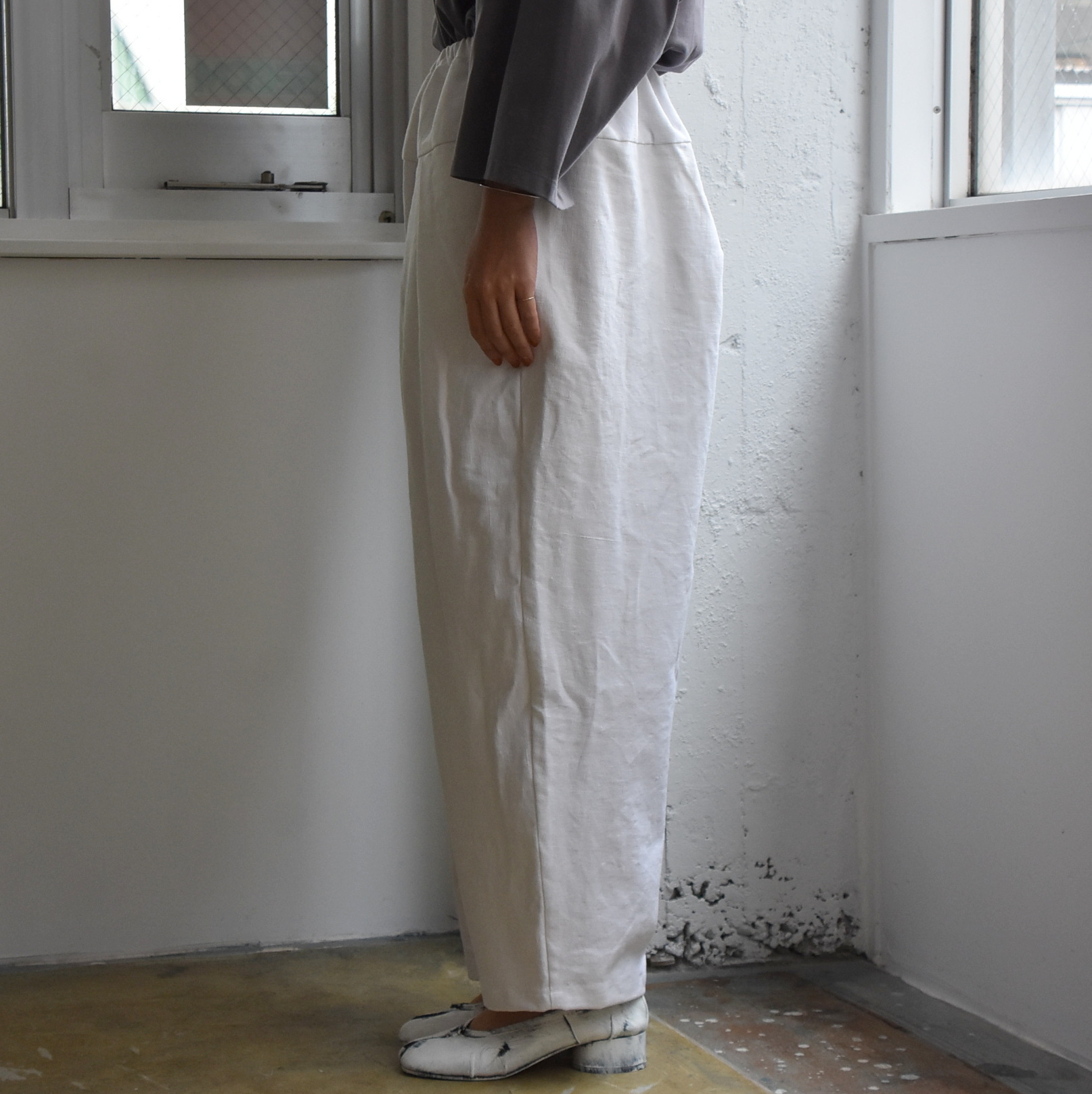 Whiteread (zCg[h) / LINEN TROUSERSy2FWJz #TROUSERS01-AA(5)