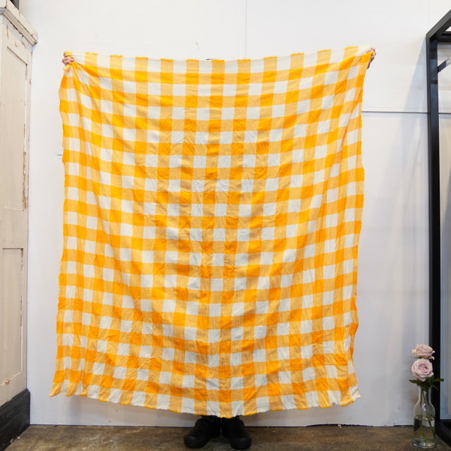 DANIELA GREGIS(_jG OWX) scialle shawl lavato(YELLOW CHECK)#SCI1WK43(5)