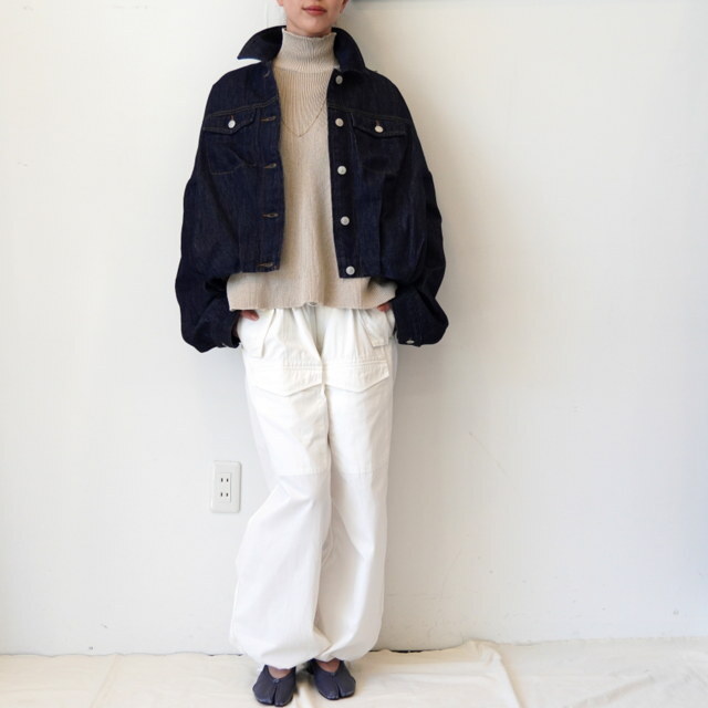 Graphpaper(Oty[p[)Linen Solotex S/S Mock Neck Knit#GL251-80060(5)