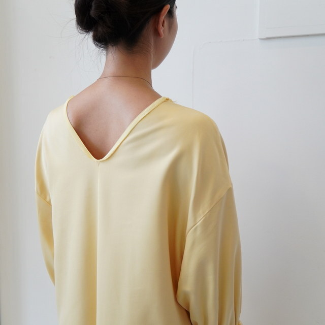 humoresque([XN) puff sleeve V neck dress #NA2101(5)