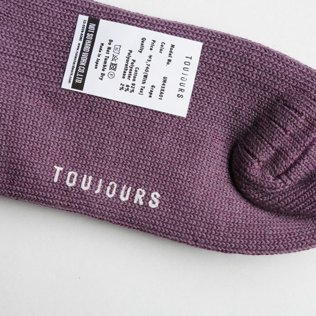 TOUJOURS(gDW[) FINE COTTON RIB SOCKS #UM43XA01(5)