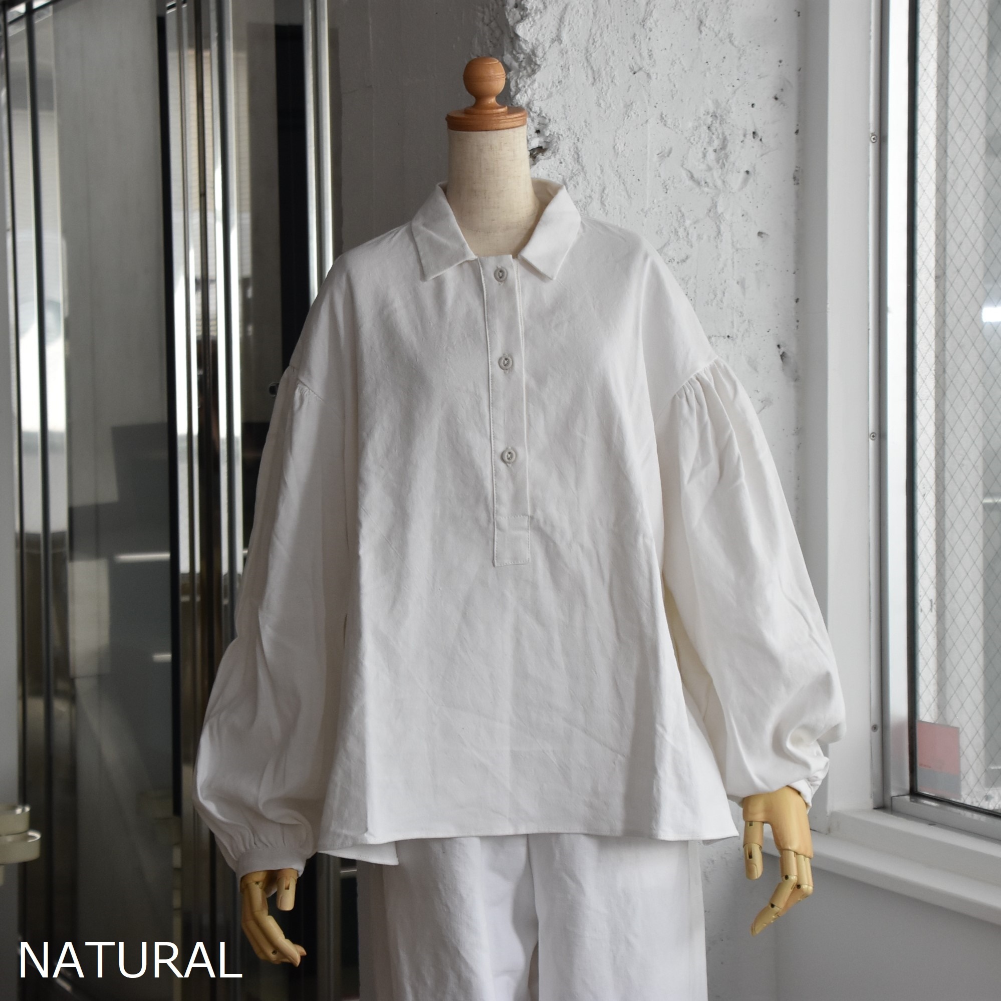 Whiteread (zCg[h) / GATHERED SLEEVES RELAXED SHIRTy2FWJz #SHIRT01-AA(5)