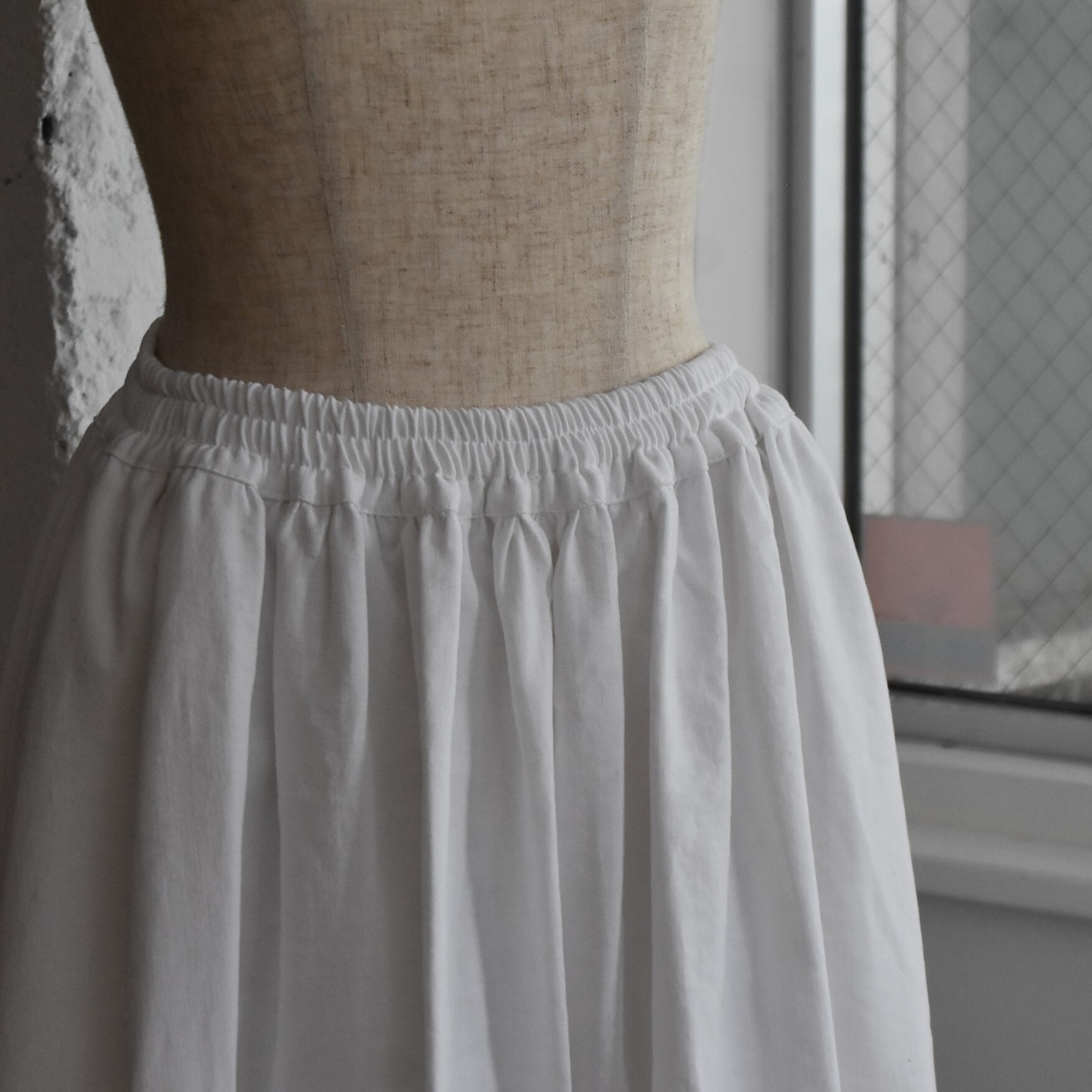 Whiteread (zCg[h) / LINEN SKIRT #SKIRT02-AA(5)