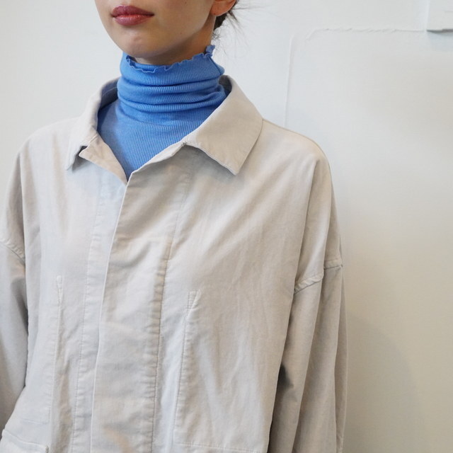TOUJOURS(gDW[) / GARMENT DYE COTTON VISCOSE STRETCH VELVET CLOTH Coverall Jacket #AM43GJ01(5)