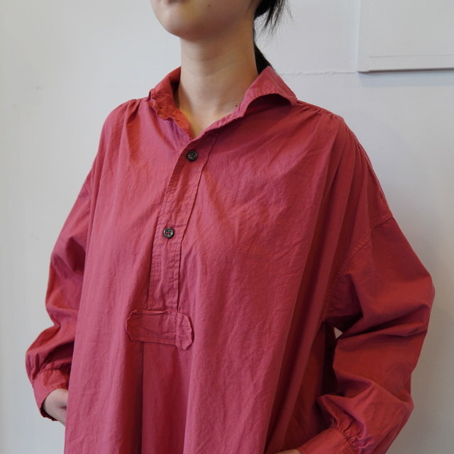 ARMEN(�A�[����) / 40s POPLIN OVER DYE WORK GATHERED SHIRT DRESS#INAM2555PD(5)