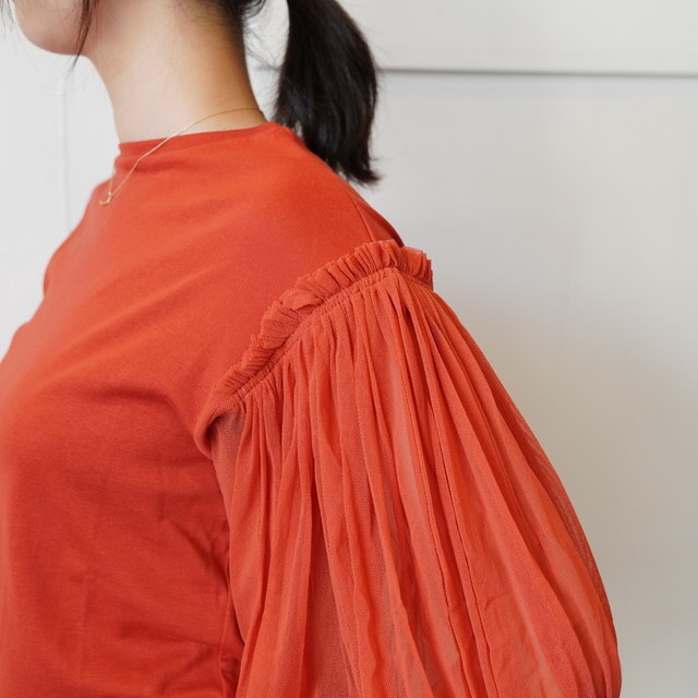 ANTIPAST(AeBpXg) / COTTON T W/MESH SLV #KNT267(5)