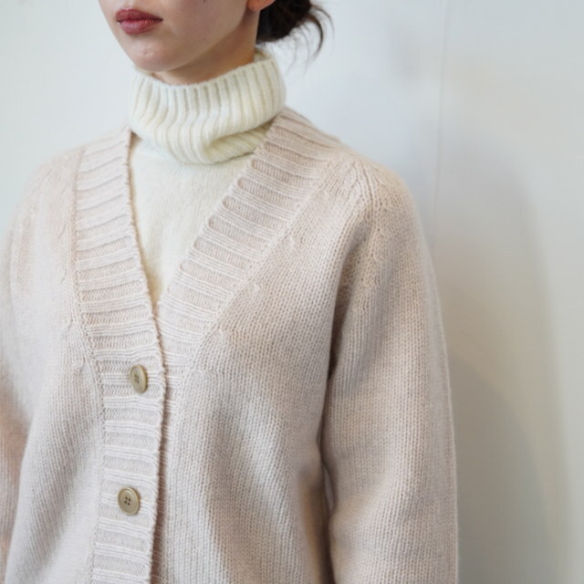 eleven 2nd (CuZJh) YAK LAMSWOOL CHUNKY V-NECK CARDIGAN #E2W-1093(5)