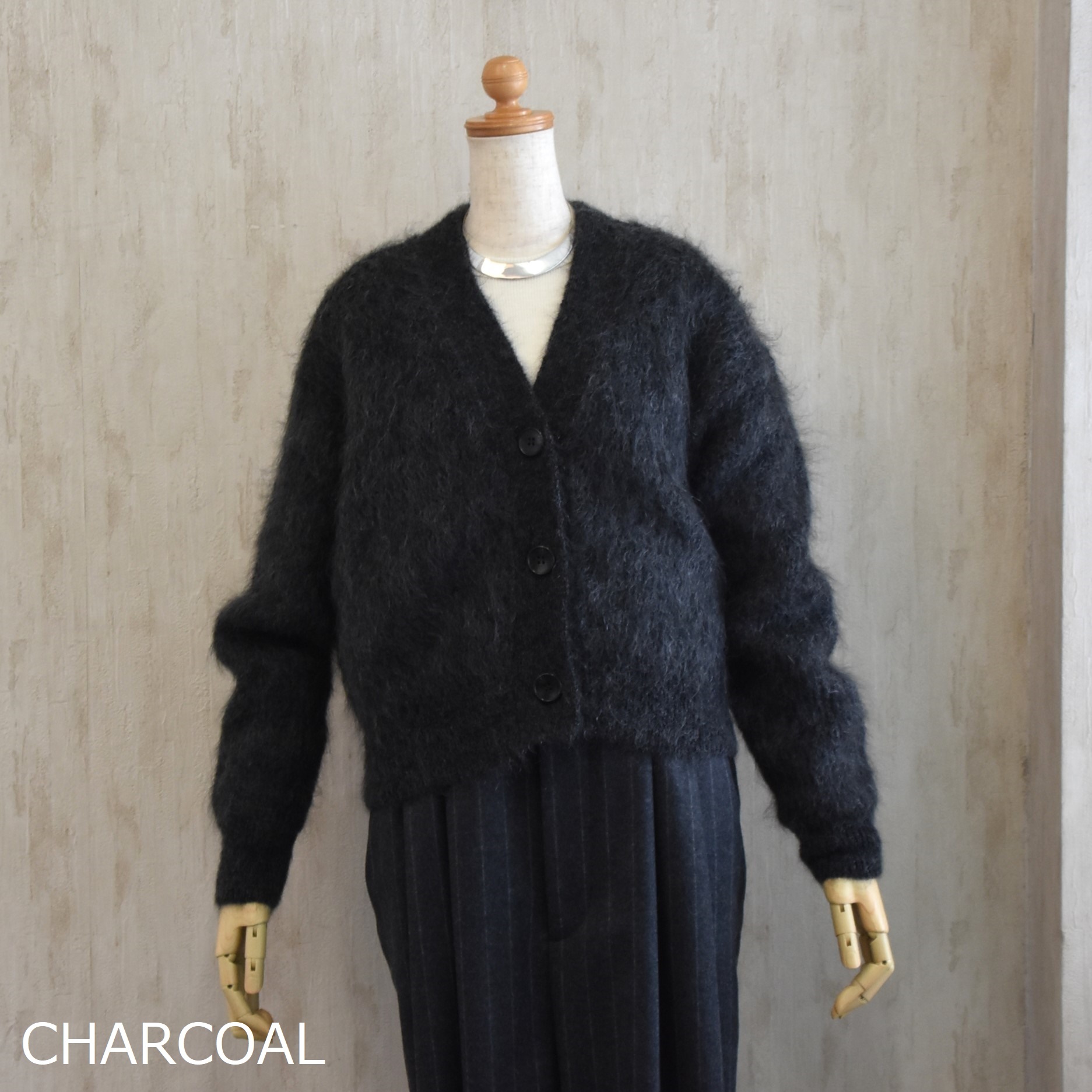 SACRA (TN) / EX.FINE MOHAIR FURROW CARDIGANy2FWJz #125634081-AA(5)