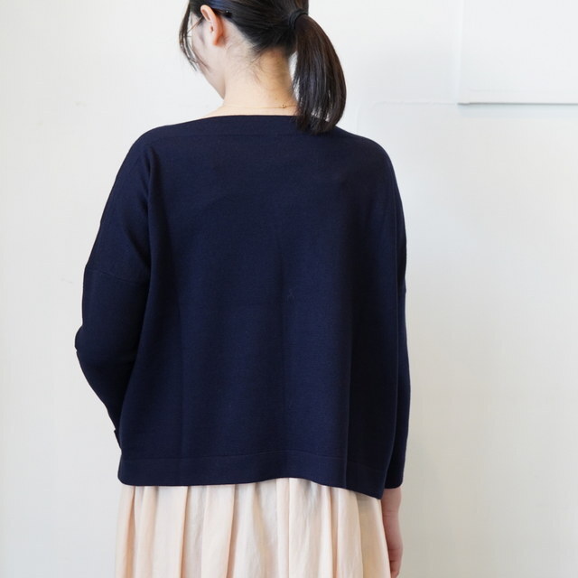 DANIELA GREGIS(_jG OWX) barchetta knitted boatneck sweater classica #MB1PW4415F(5)