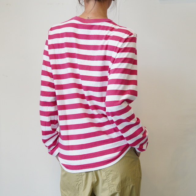 eleven 2nd (CuZJh) Cotton Border Jersey Long T-Shirt#E2C-2129(5)