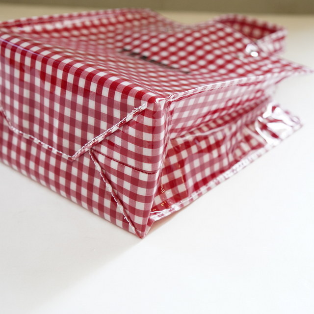 TEMBEA(exA) PAPER TOTE SMALL #TMB-2286H-GINGHAMRED(5)