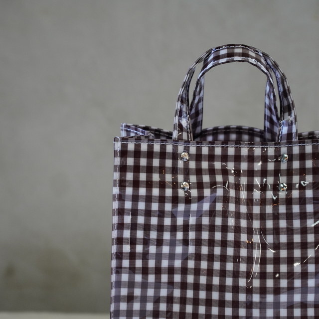 TEMBEA(exA) PAPER TOTE SMALL #TMB-2286H-GINGHAMBROWN(5)