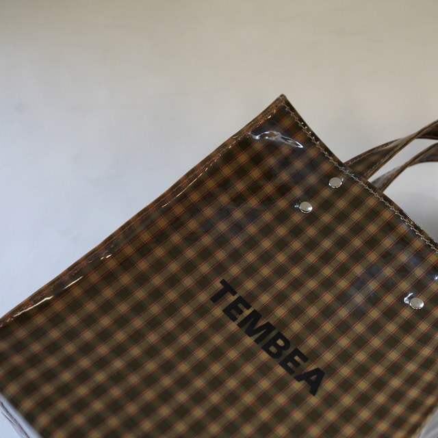 TEMBEA(exA) PAPER TOTE SMALL #TMB-2286H-CHECK KHAKI(5)