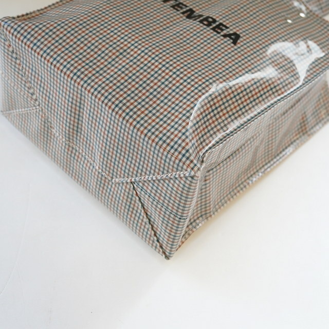 TEMBEA(exA) PAPER TOTE SMALL #TMB-2286H-CHECK BEIGE(5)