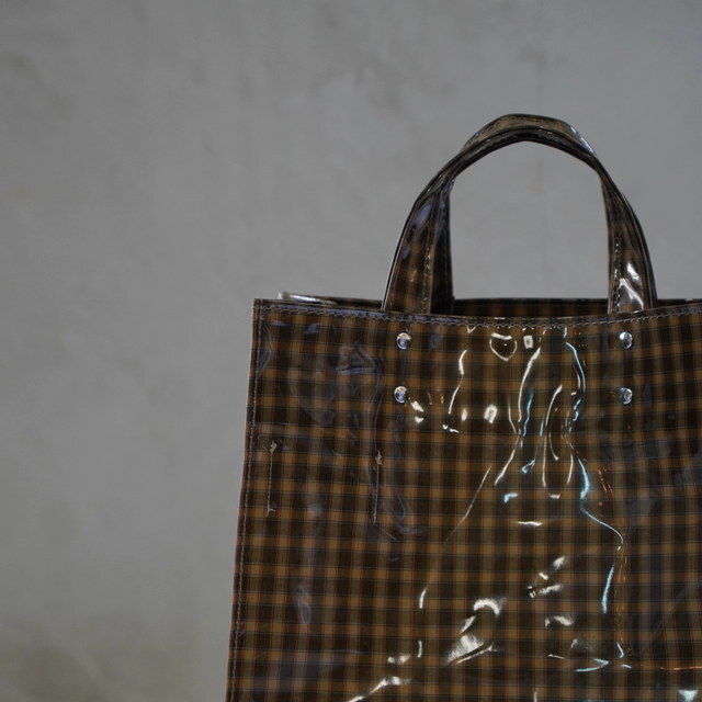 TEMBEA(exA) PAPER TOTE MEDIUM #TMB-2285H-CHECKKHAKI(5)