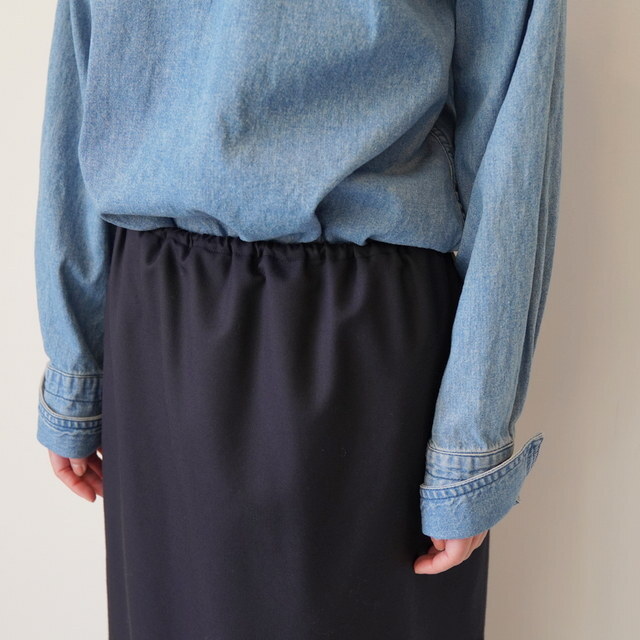 BOWTE(�o�E�g) EXTRA FINE WORSTED SERGE NARROW W STRIGHT SKIRT#261-05-0003(5)