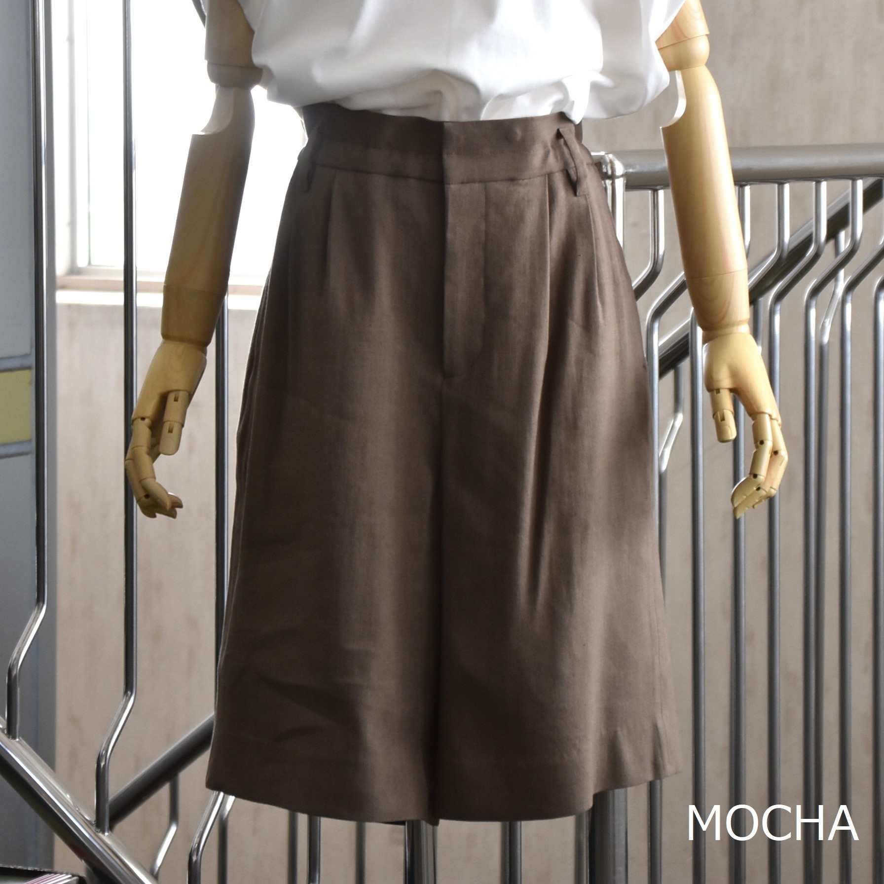 SACRA (�T�N��) / LINEN WOOL GABARDINE HALF PANTS�y2�F�W�J�z #126101112-AA(5)