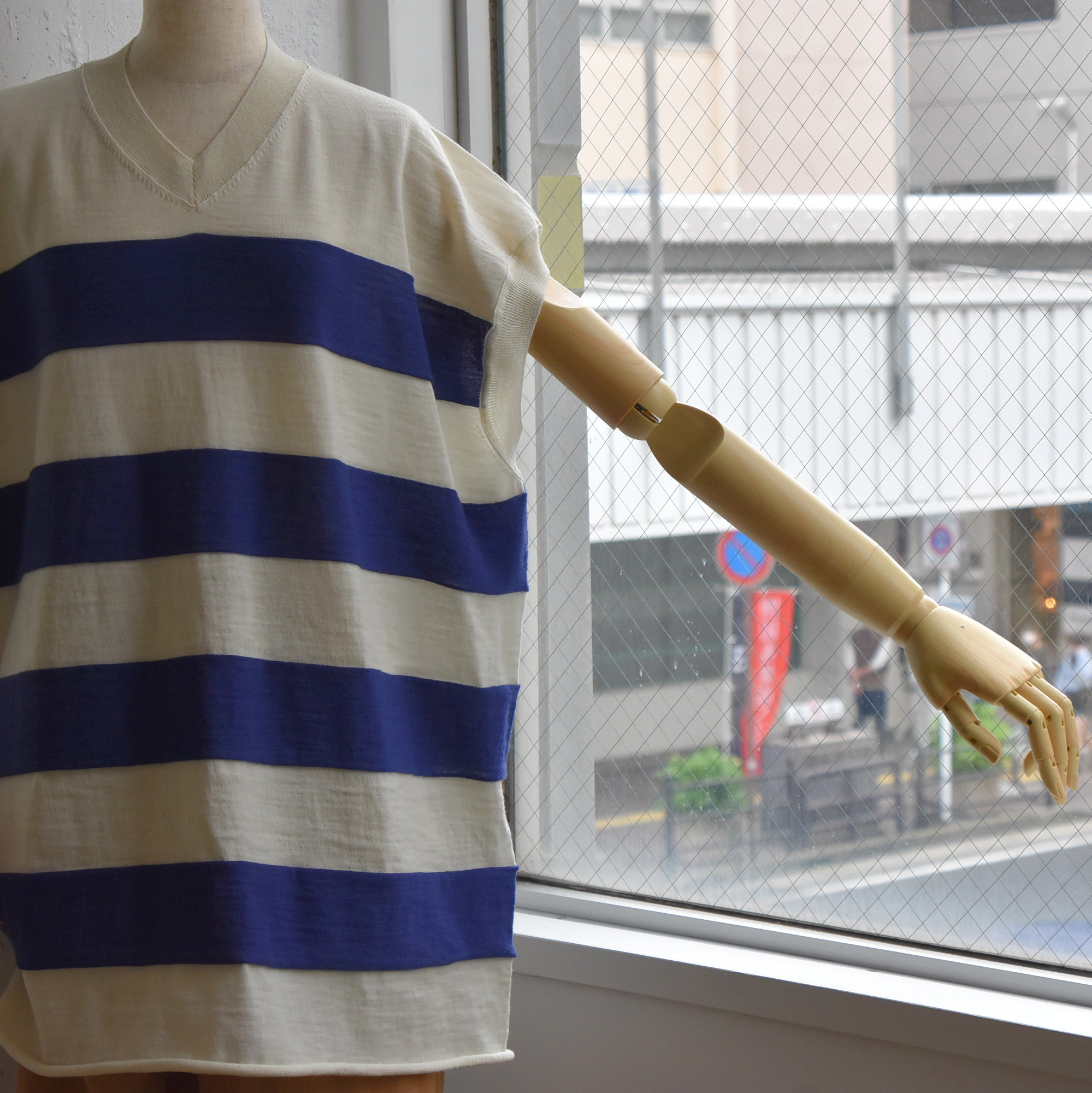 SOFIE D'HOORE(ソフィードール) / MODA Sleeveless v-neck bi color striped knit(6)