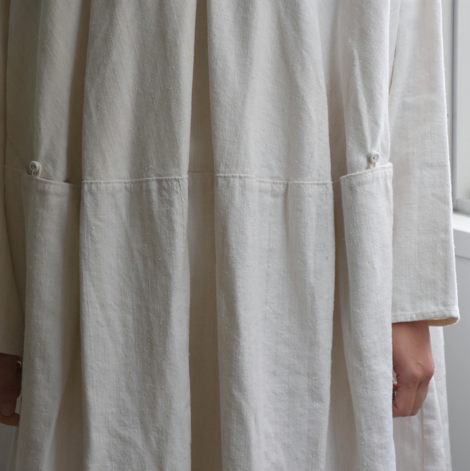 Whiteread (zCg[h) / WHITE LINEN DRESS No.1 #DRESS01-AA(6)