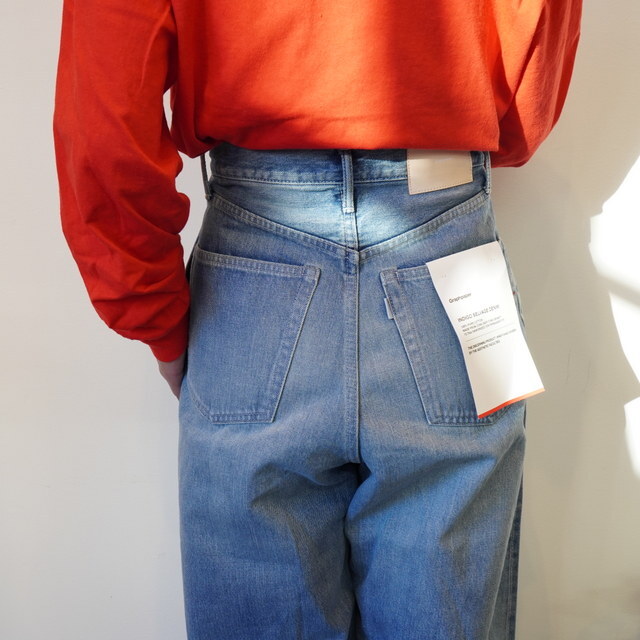 Graphpaper(Oty[p[)Selvage Denim Two Tuck Wide Pants-LIGHT FADE-#GL243-40189LB(6)