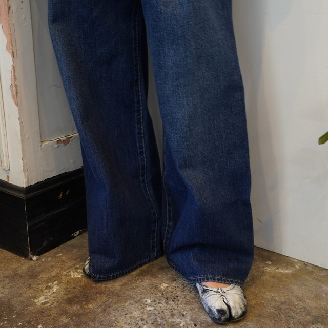 Graphpaper(Oty[p[)Selvage Denim Two Tuck Wide Pants-DARK FADE-#GL243-40189DB(6)