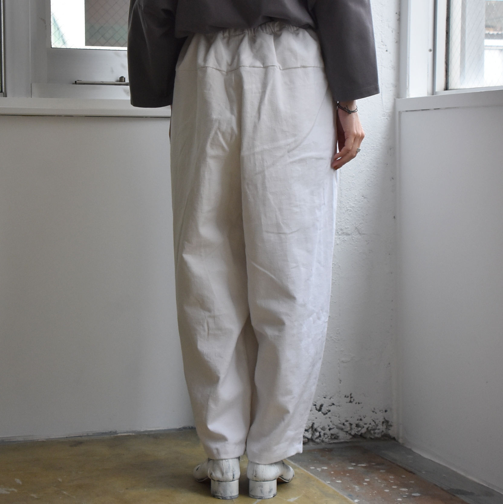 Whiteread (zCg[h) / LINEN TROUSERSy2FWJz #TROUSERS01-AA(6)