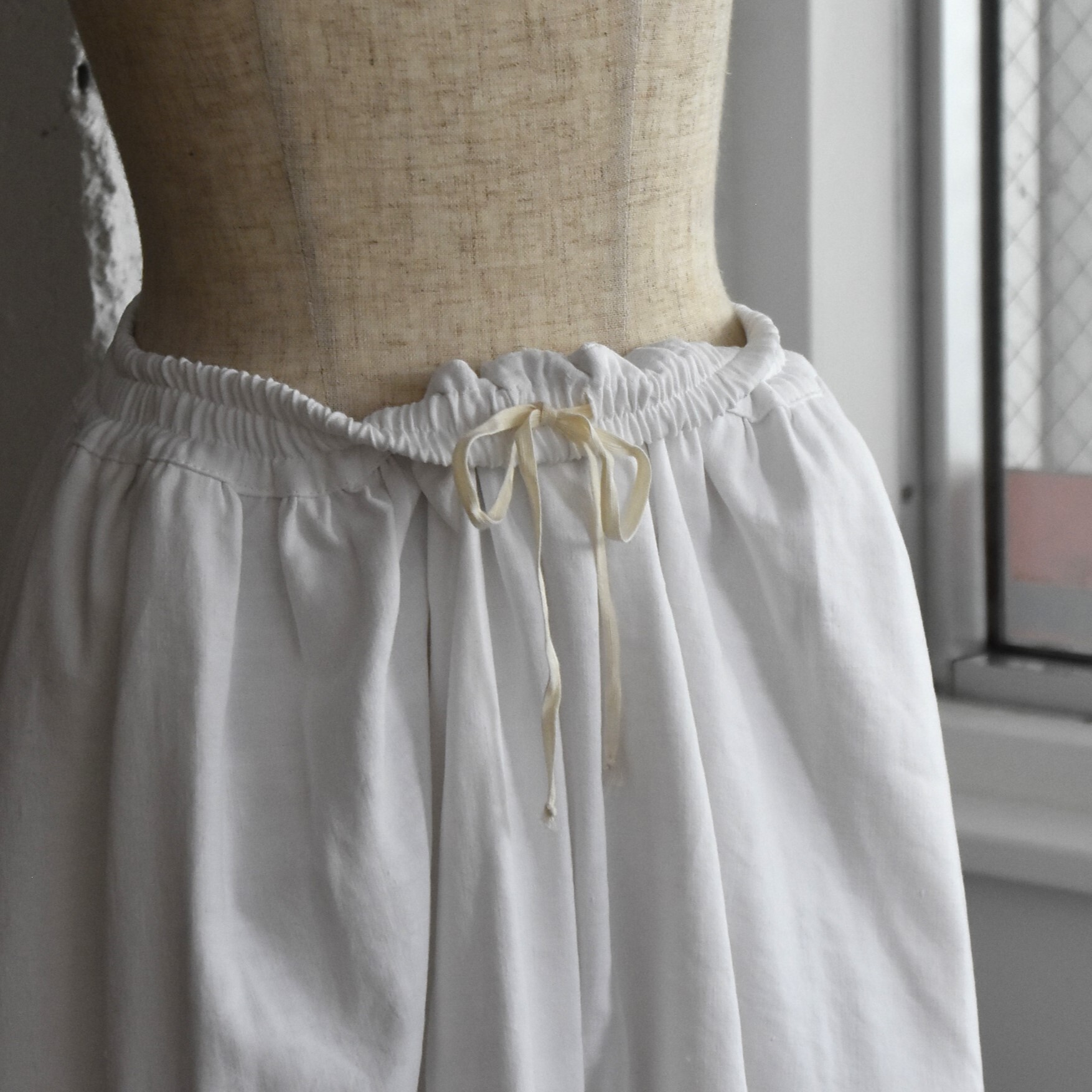 Whiteread (zCg[h) / LINEN SKIRT #SKIRT02-AA(6)