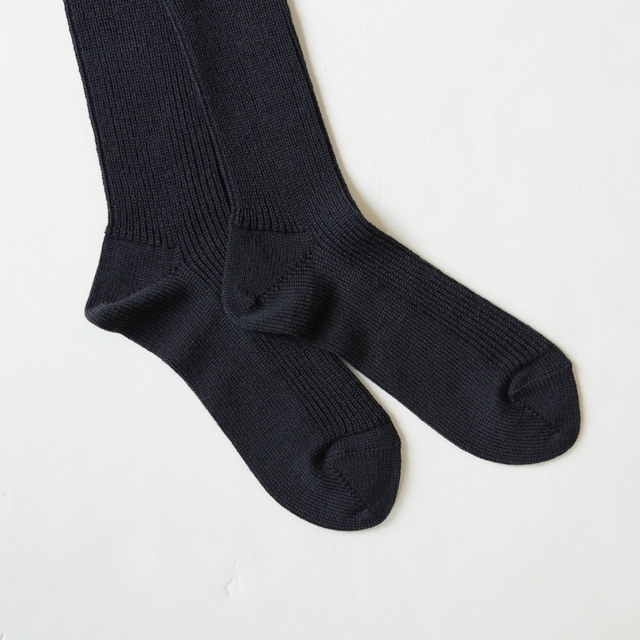 eleven 2nd (CuZJh) Washable Wool Fine Rib Socks #E2A-0055(6)