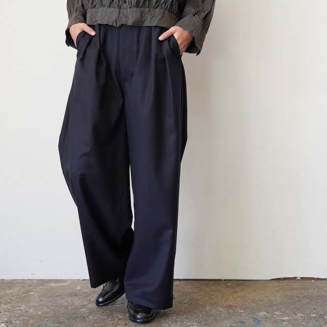 TOUJOURS(gDW[) / 2 In-pleat Baggy Pants #YM43KP03(6)