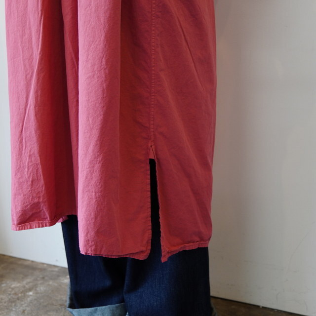 ARMEN(�A�[����) / 40s POPLIN OVER DYE WORK GATHERED SHIRT DRESS#INAM2555PD(6)