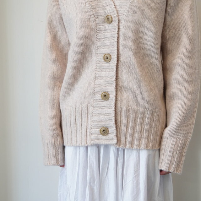 eleven 2nd (CuZJh) YAK LAMSWOOL CHUNKY V-NECK CARDIGAN #E2W-1093(6)