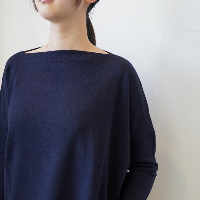 DANIELA GREGIS(_jG OWX) barchetta knitted boatneck sweater classica #MB1PW4415F(6)