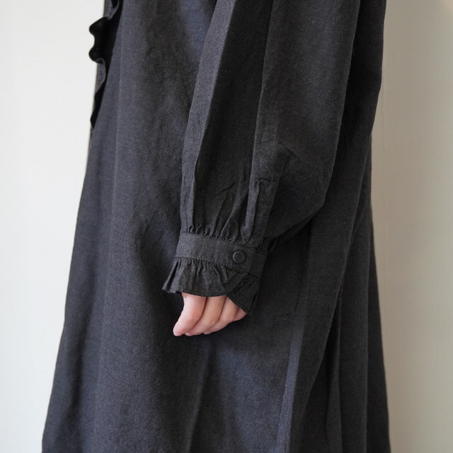 maison de soil(]h\C) / FRILL COLLAR LONG SHIRT #INMDS25753(6)